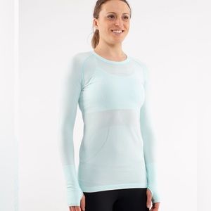 SOLD Lululemon Run: Swiftly Tech Long Sleeve Aquamarine